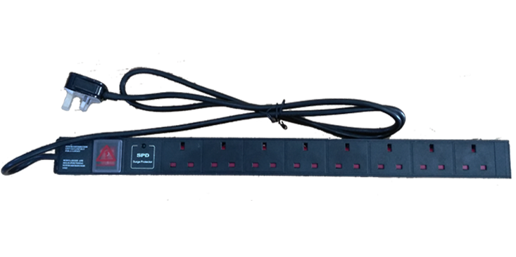 VERTICAL 8 Way PDU UK Type